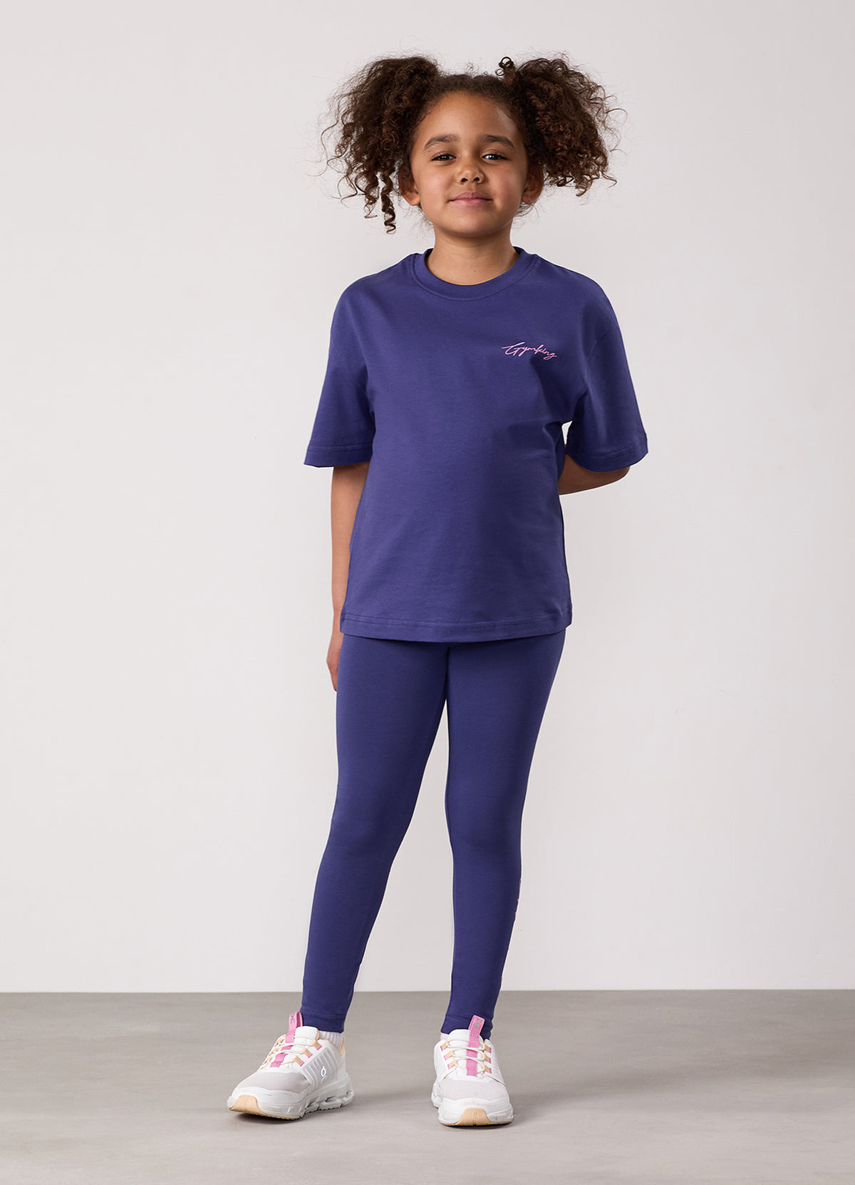 Gym King Older Kids Script Boyfriend T-Shirt - Starlight Blue