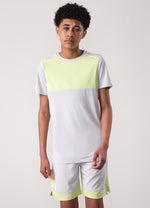 Gym King Older Kids Advance Tee - Light Grey/Limelight thumbnail