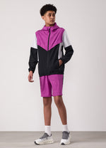 Gym King Kids Vision Tracksuit Top and Shorts - Orchid/Dark Grey thumbnail