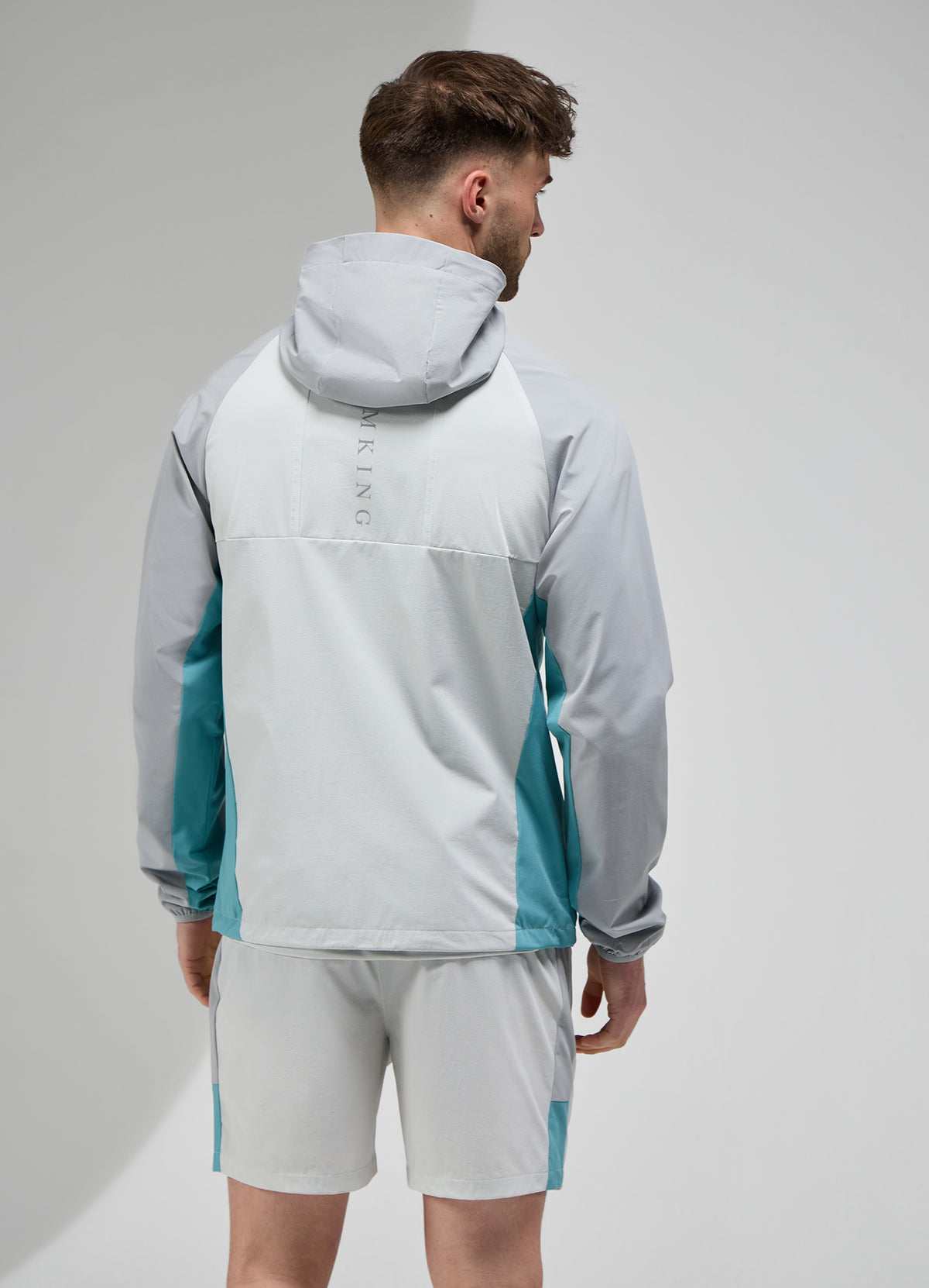 Gym King Focus Tracksuit Hoodie - Light Grey/Urban Grey