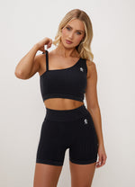 Gym King Formation Asymmetric Bra - Washed Black thumbnail
