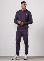 Gym King Fundamental Fleece Crew Tracksuit - Deep Purple thumbnail