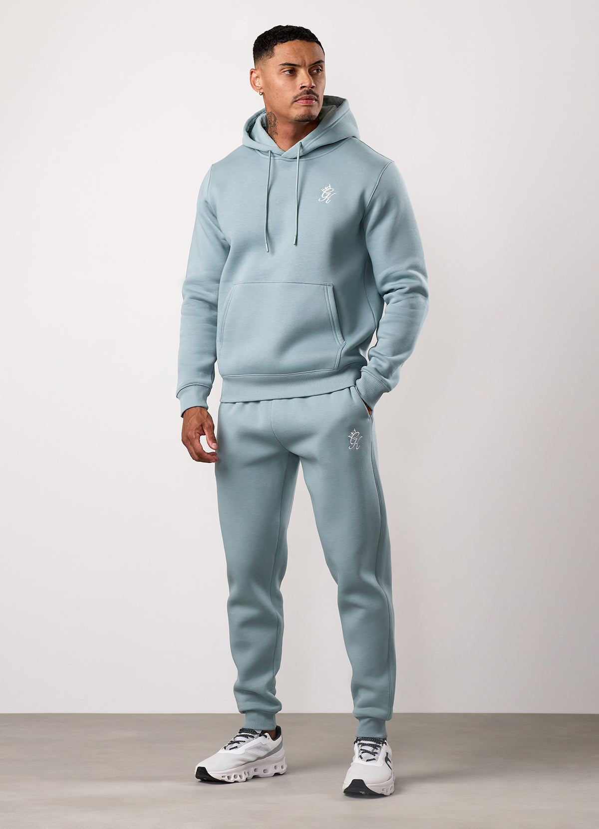 Gym King Fundamental Trainingspak met capuchon van fleece - Smoke