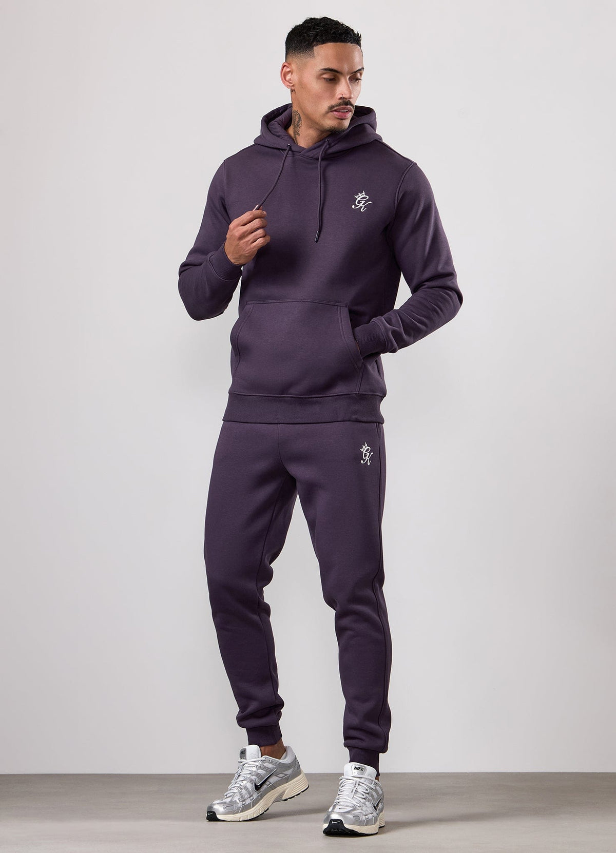 Gym King Fundamental Hood Tracksuit - Deep Purple