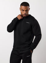 Gym King Fundamental Linear Crew - Black thumbnail