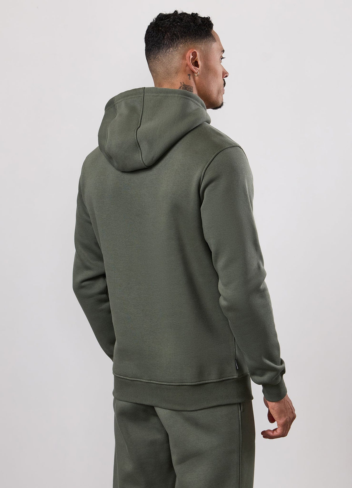 Gym King Fundamental Linear Hoodie - Deep Olive