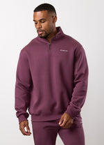 Gym King Fundamental Linear 1/4 Zip Funnel - Mulberry (miniatuurafbeelding)