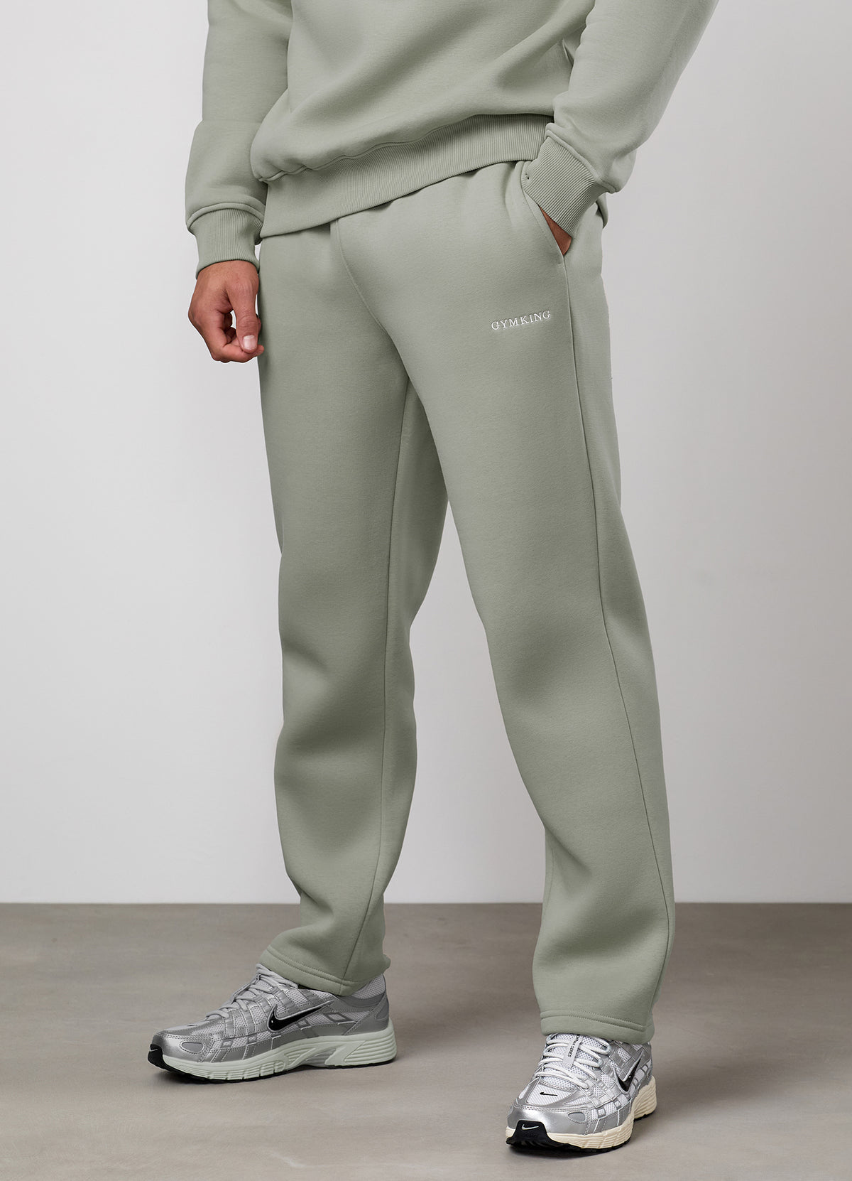 Gym King Fundamental Linear Straight Leg Jogger - Soft Khaki