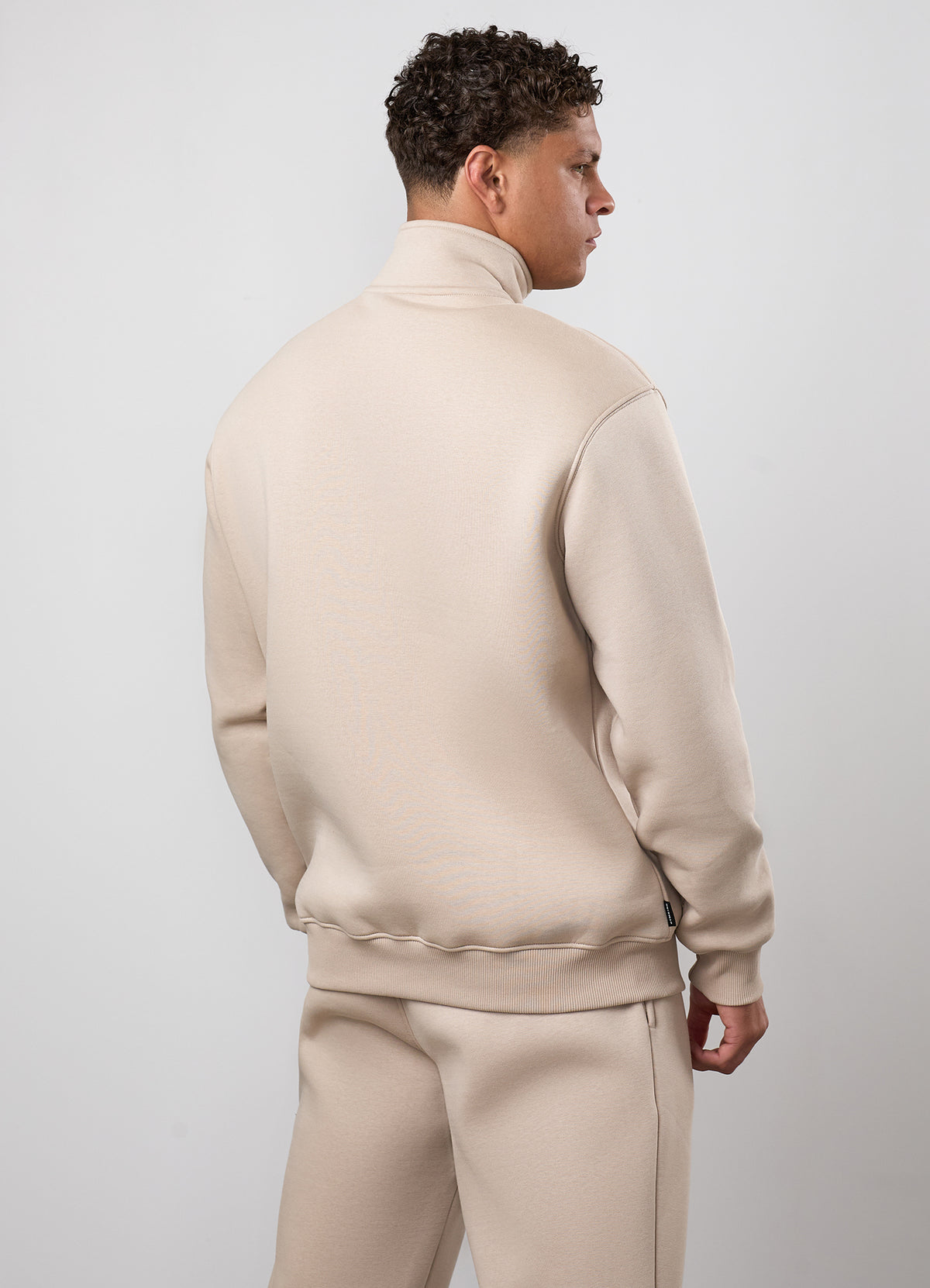 Gym King Fundamental Linear 1/4 zip - Stoneware