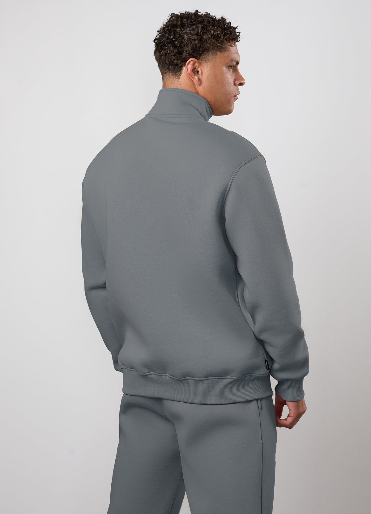 Gym King Fundamental Linear 1/4 Zip Funnel - Mountain Slate
