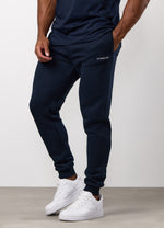 Men's navy blue fleece jogger thumbnail