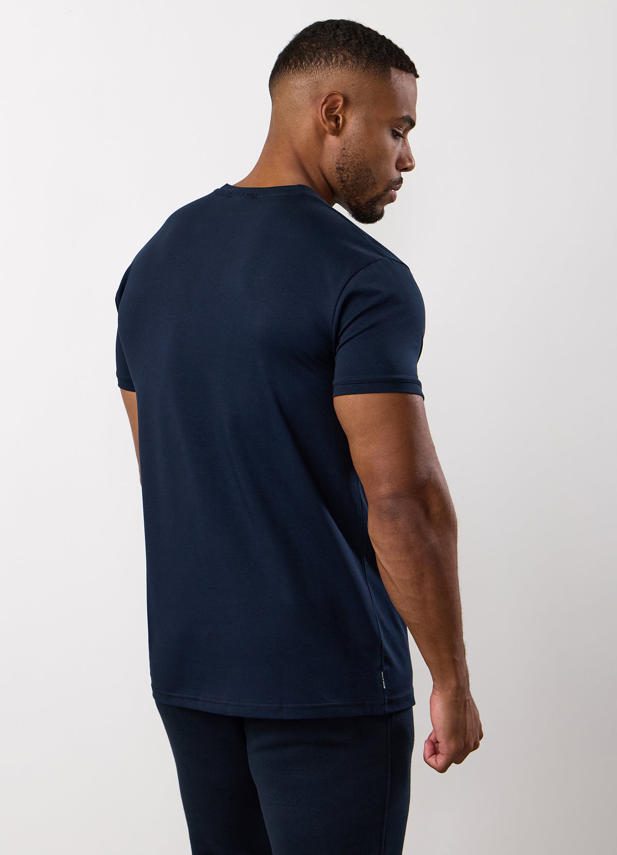 Gym King Fundamental Linear T-Shirt - Navy