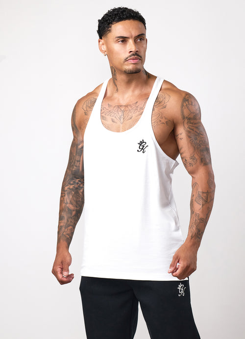 Gym King Fundamental Stringer Jersey-vest - Wit