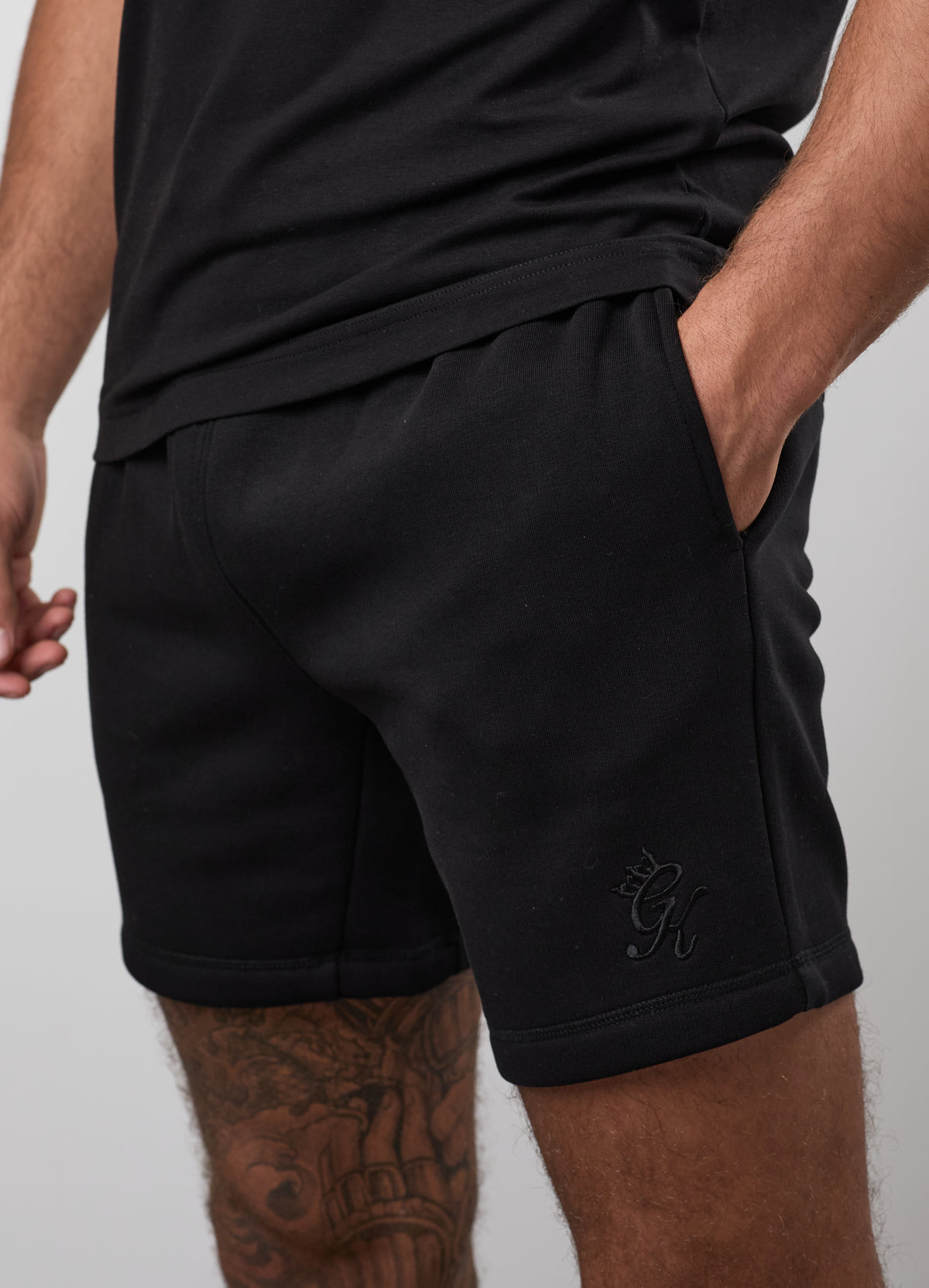 Gym King Fundamental Short - Black/Black