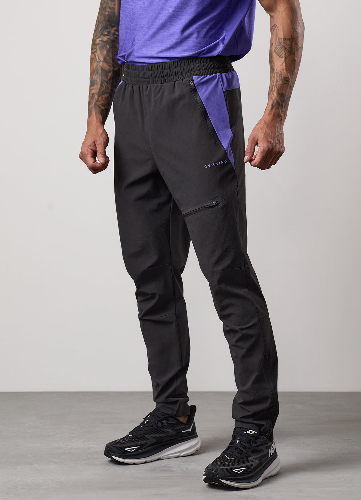 Gym King Fusion Tracksuit Bottom - Dark Pewter