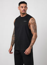 Gym King Fundamental Linear Jersey Tank - Black thumbnail