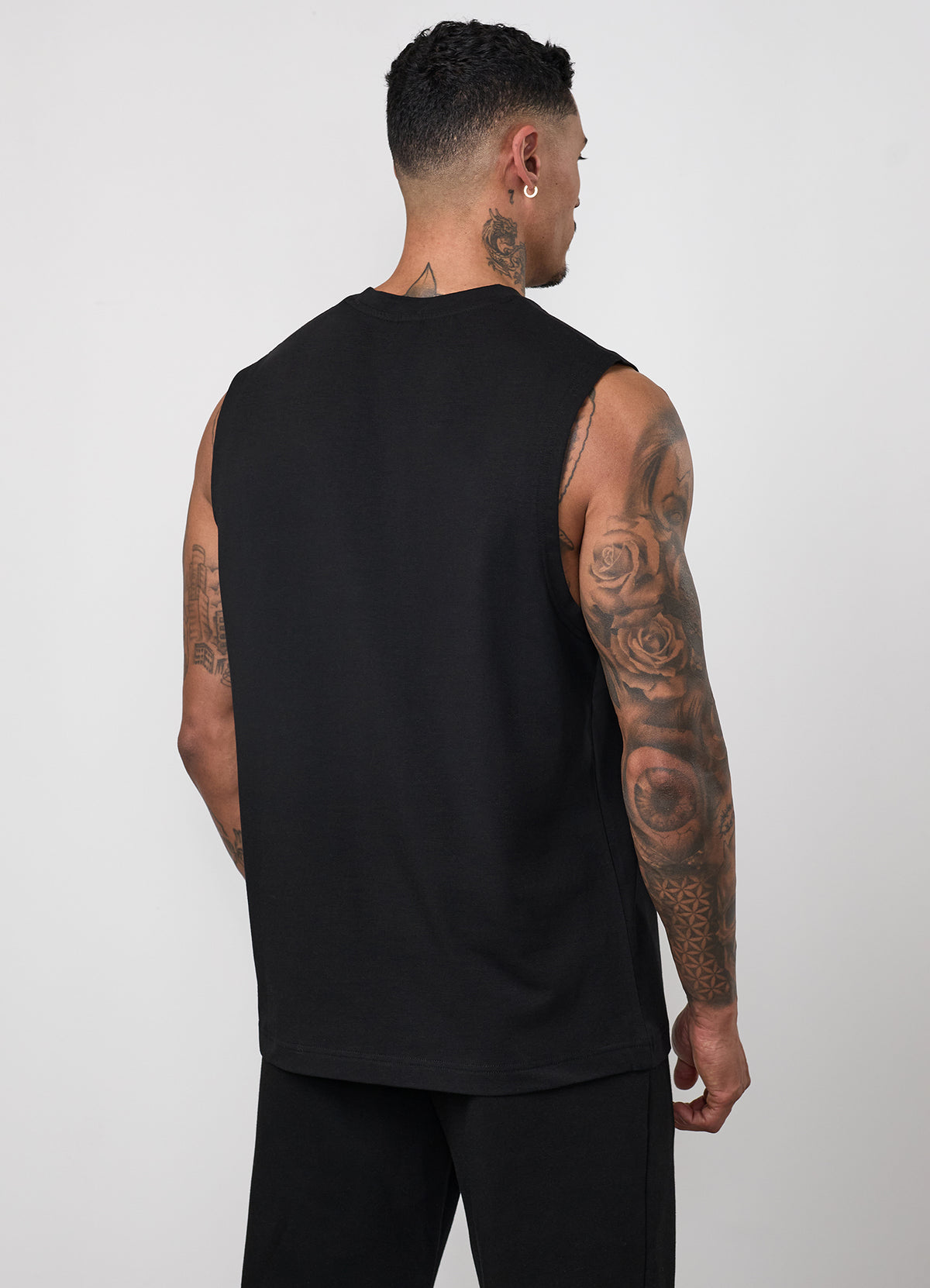 Gym King Fundamental Linear Tank - Black/Black