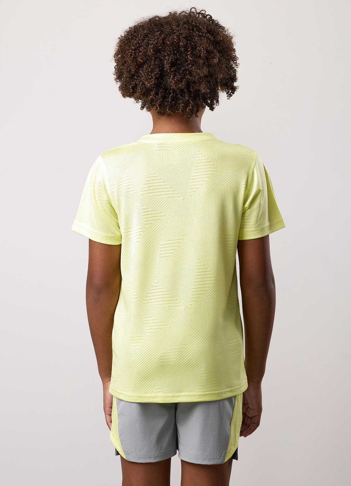 Gym King Older Kids Geometric Knit T-Shirt - Limelight