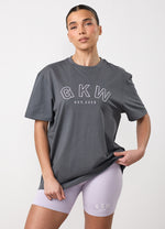 GKW Boyfriend T-Shirt - Gunmetal Grey/Hyacinth thumbnail