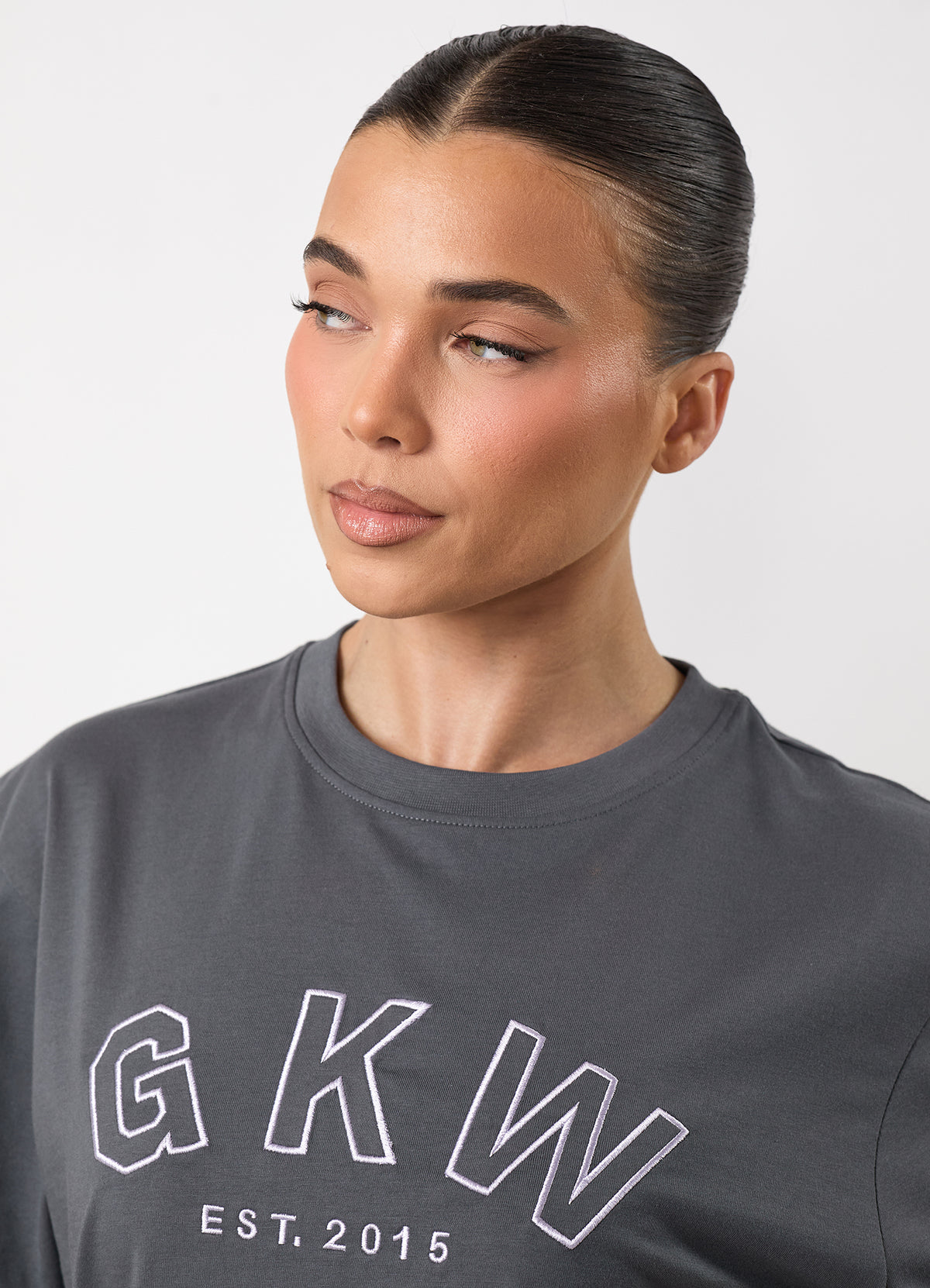 GKW Boyfriend T-Shirt - Gunmetal Grey/Hyacinth