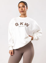 GKW Oversized Crew - Cream/Fawn thumbnail
