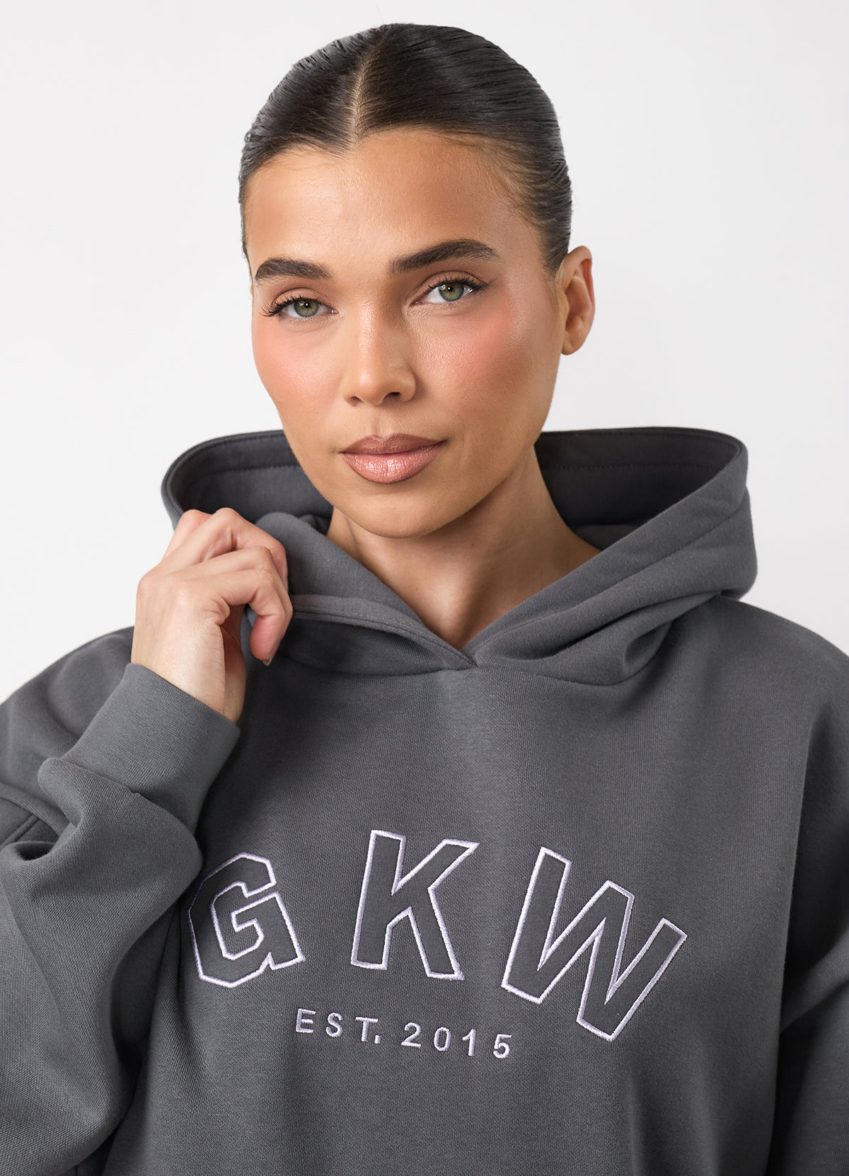 GKW Relaxed Fit Hoodie - Gunmetal Grey/Hyacinth