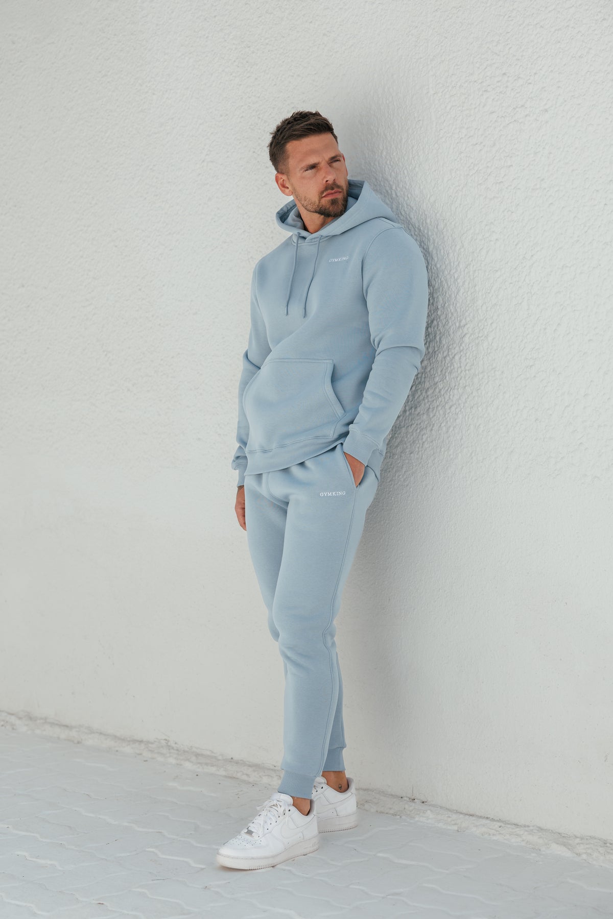 Gym King Fundamental Linear Hood Tracksuit - Powder Blue