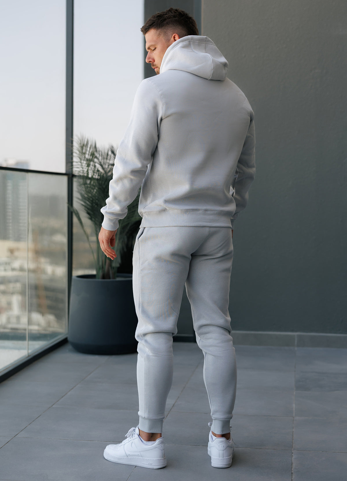 Gym King Fundamental Fleece Tracksuit - Light Grey