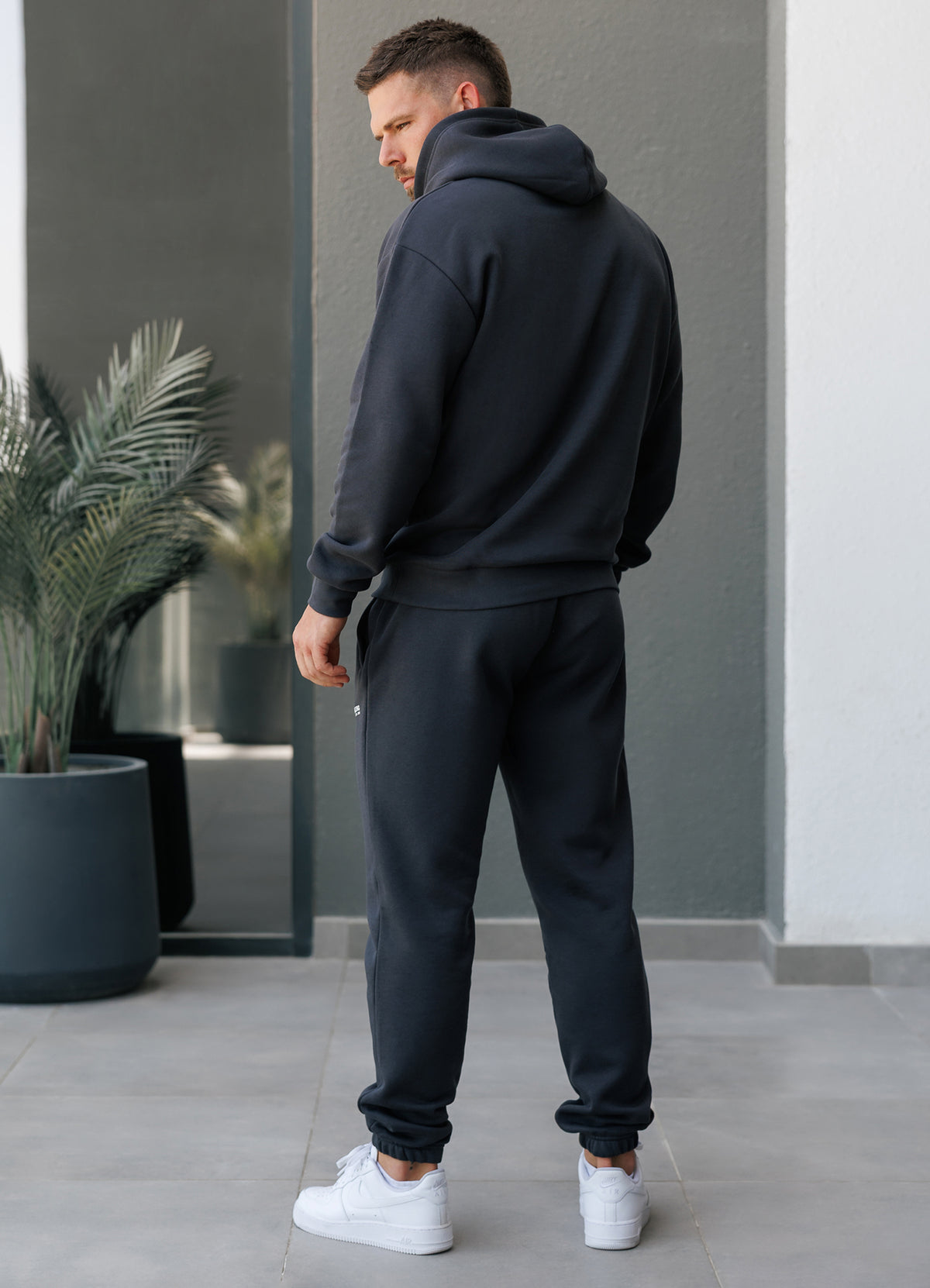 Gym King Klassiek trainingspak met relaxte pasvorm - Pewter/Wit