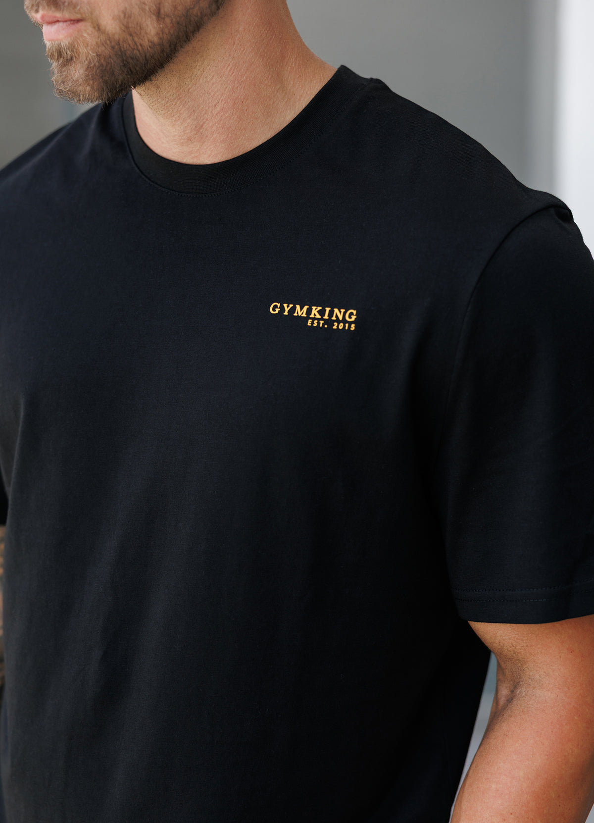 Gym King Established Regular Fit T-Shirt - Black/Gold