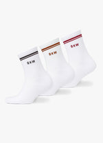 GKW Tipping Crew Sock (3PK) - White/Black/Chestnut/Berry thumbnail