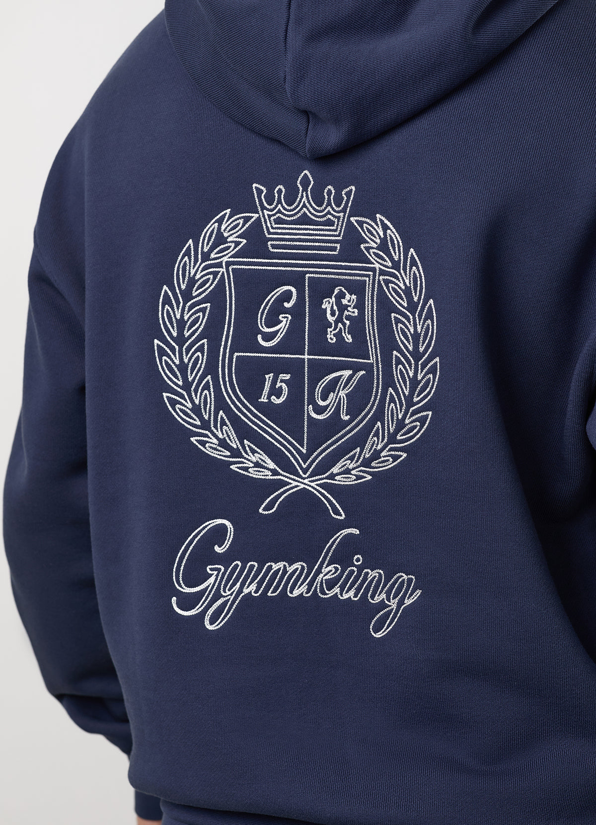 Gym King Heritage Crest Loopback Hoodie - Indigo Blue