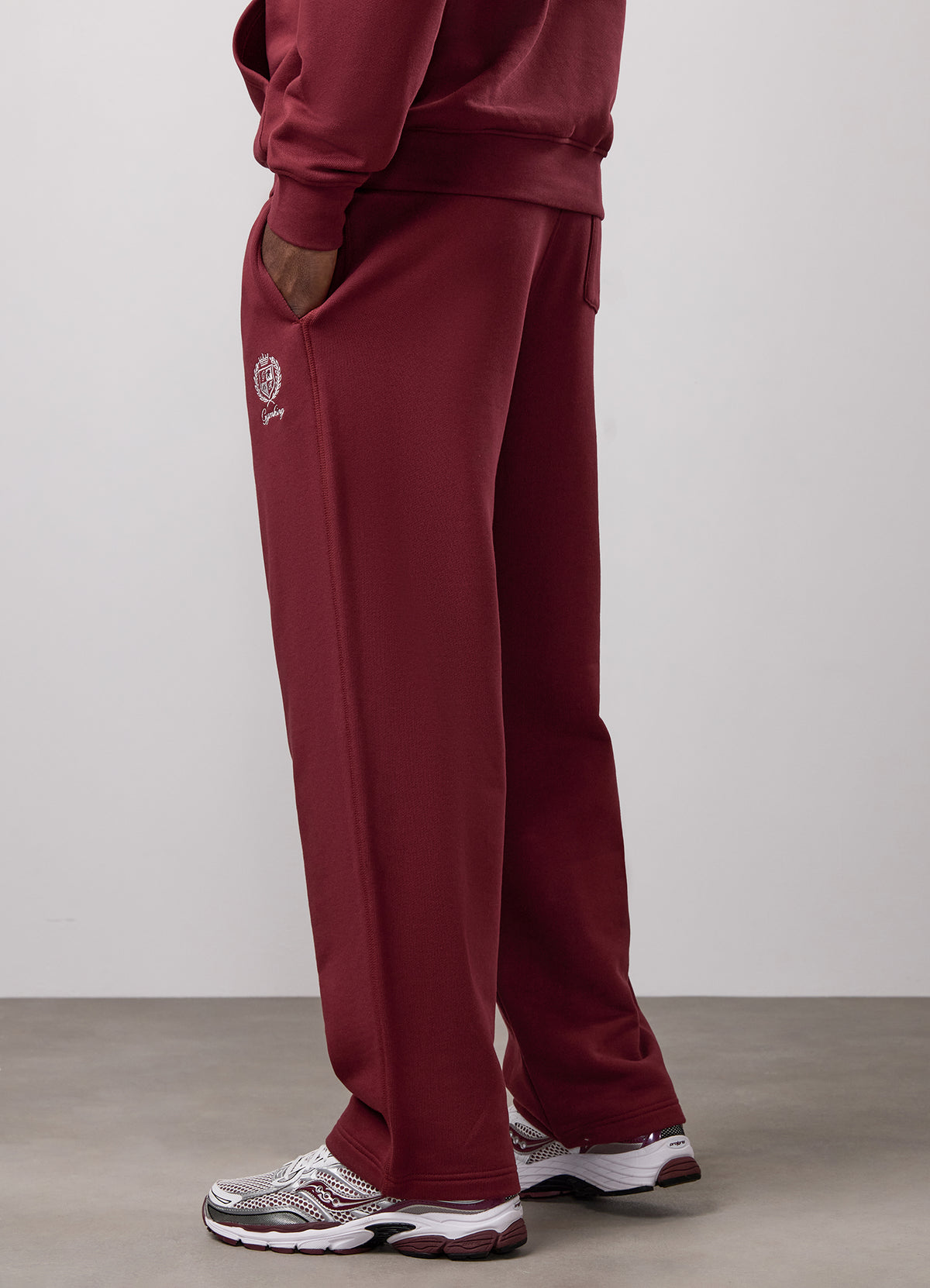 Gym King Heritage Straight Leg Jogger - Claret