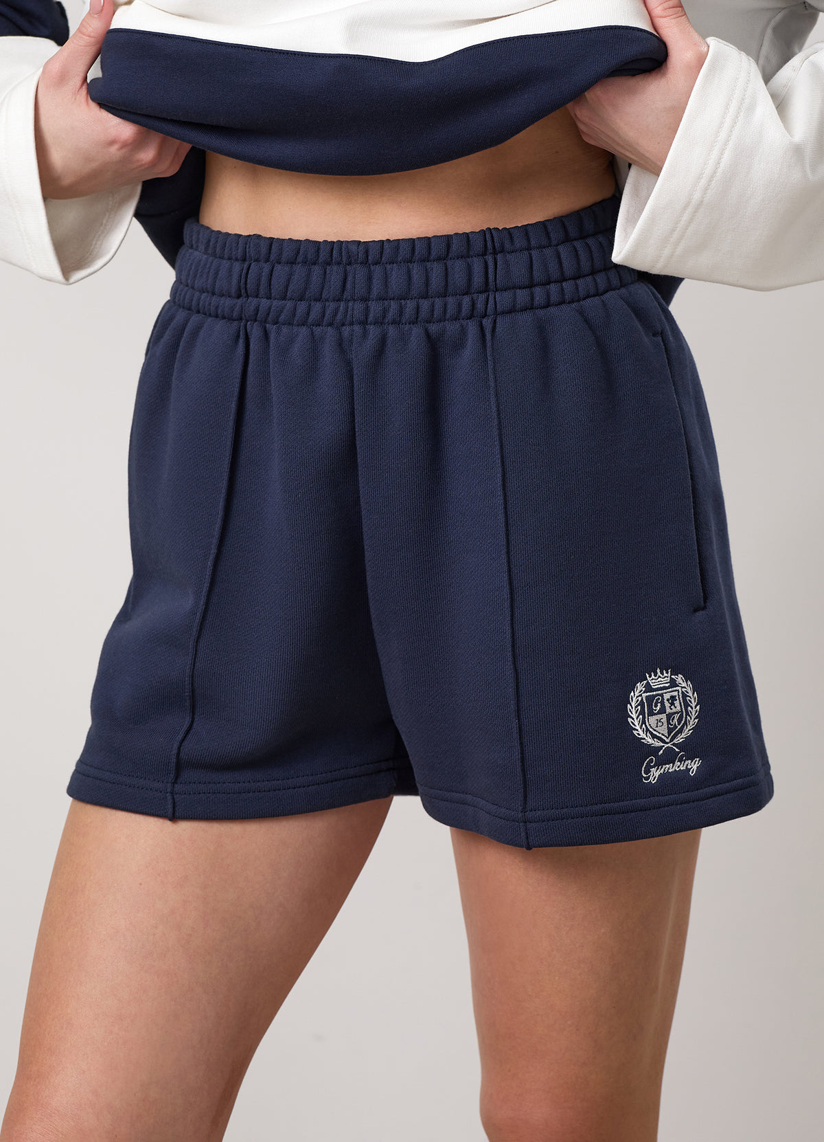 Gym King Heritage Loopback Short - Indigo Blue