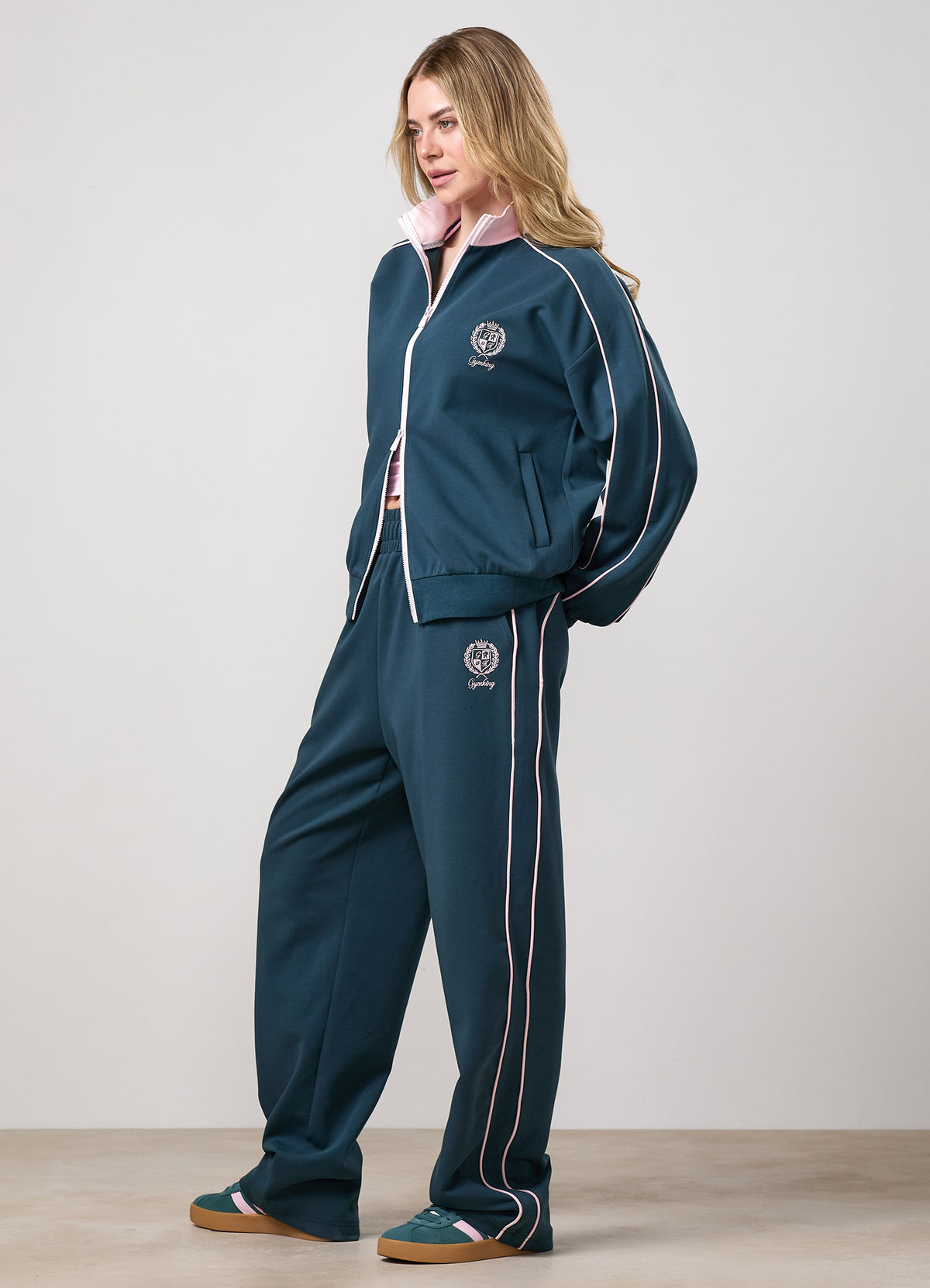 Gym King Heritage Track Tracksuit Set - Classic Teal