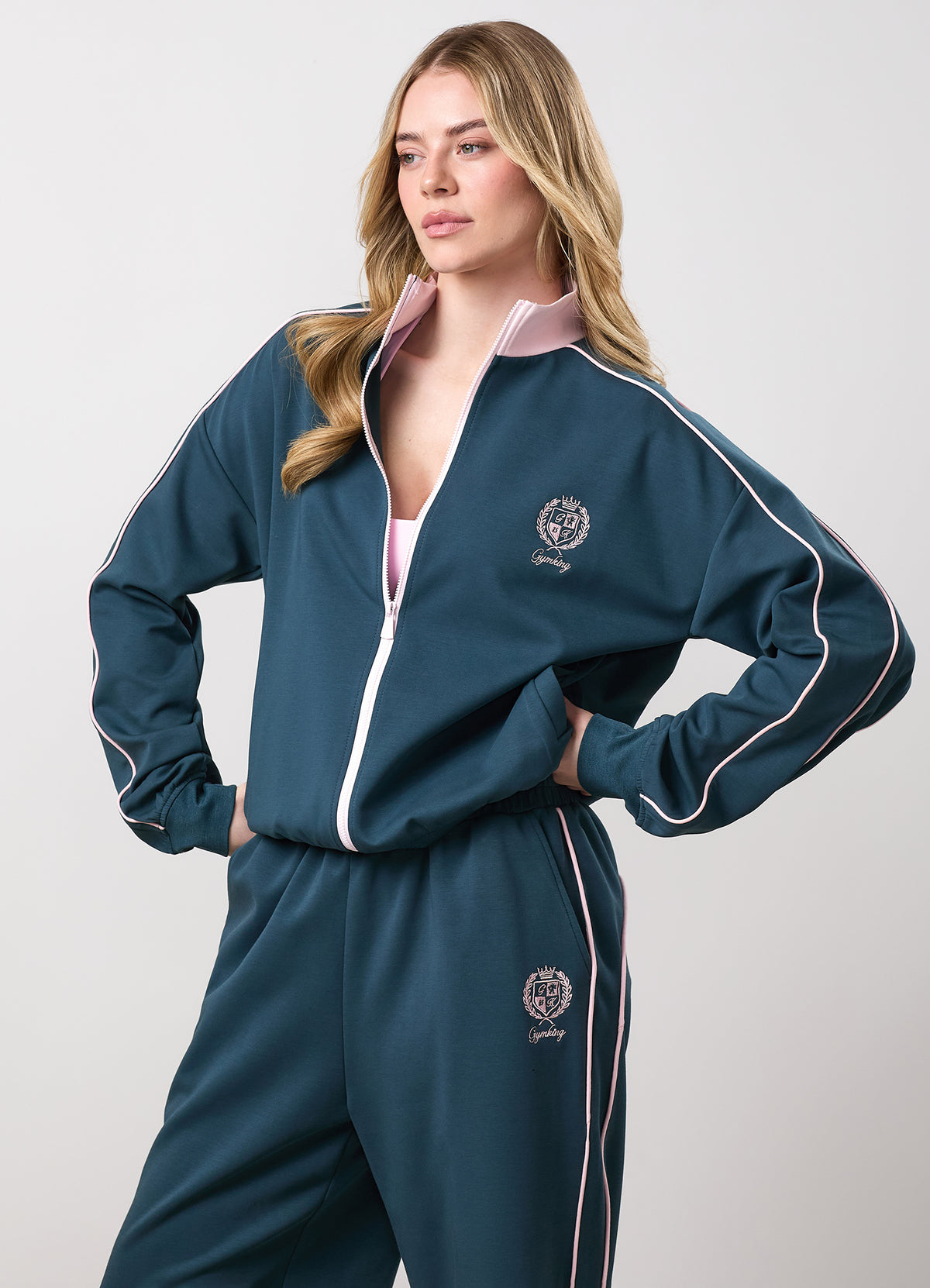 Gym King Heritage Track Tracksuit Set - Classic Teal