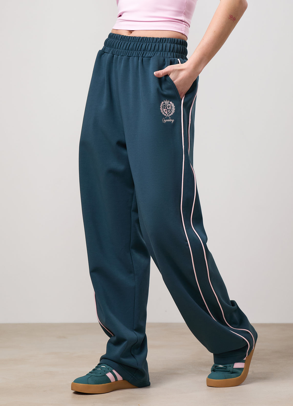 Gym King Heritage Track Pants - Classic Teal