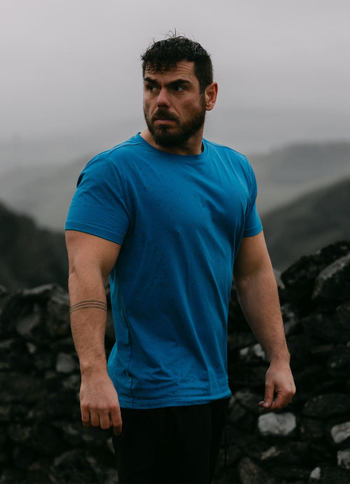 Gym King Stoic Hekla Jersey T-Shirt - Icelandic Blue