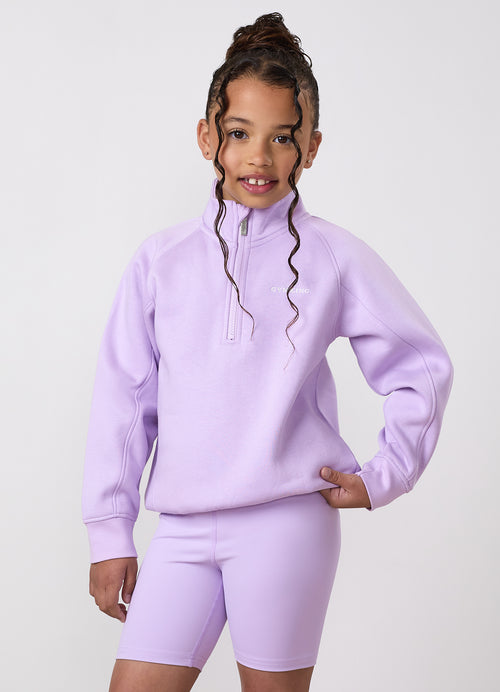 Gym King Younger Kids 365 Raglan-mouw met trechterhals - Hyacinth