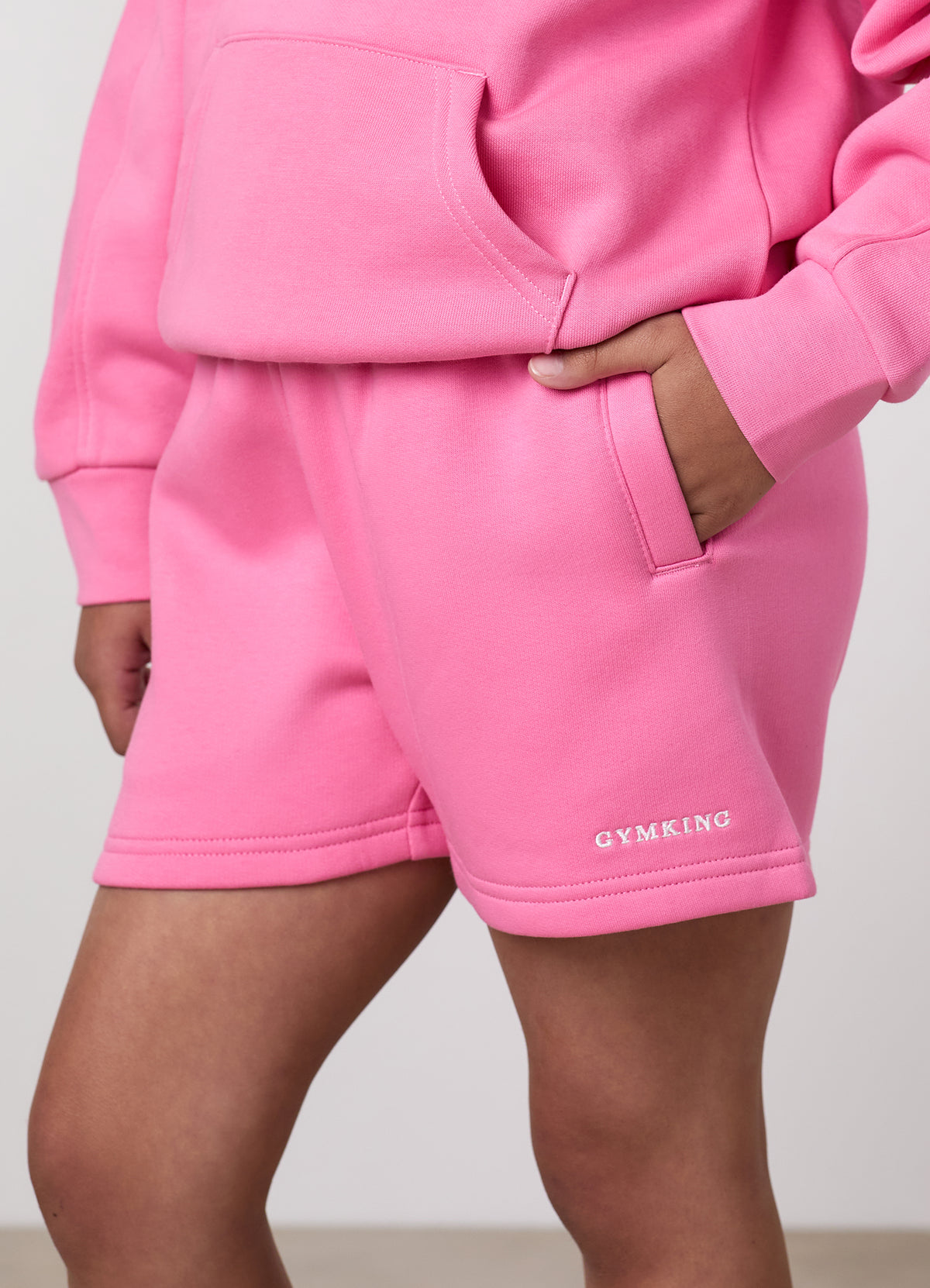 Gym King Younger Kids 365 Fleece Short - Carnation Pink