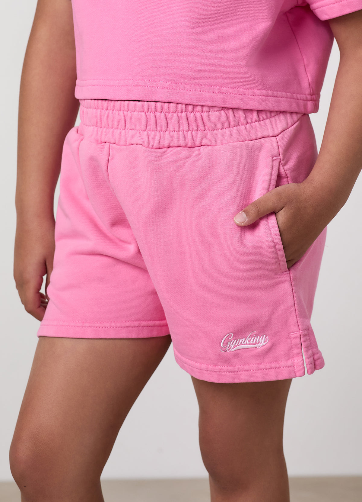 Gym King Younger Kids Haze Loopback Short - Washed Pink