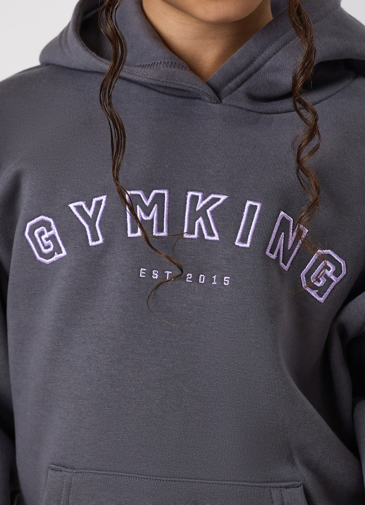 Gym King Older Kids Shadow Relaxed Fit Hoodie - Gunmetal Grey