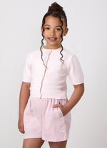 Gym King Younger Kids Short Sleeve Knit Cardigan - Wildflower thumbnail