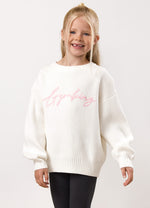 Gym King Kids Knitted Crew - Cream thumbnail