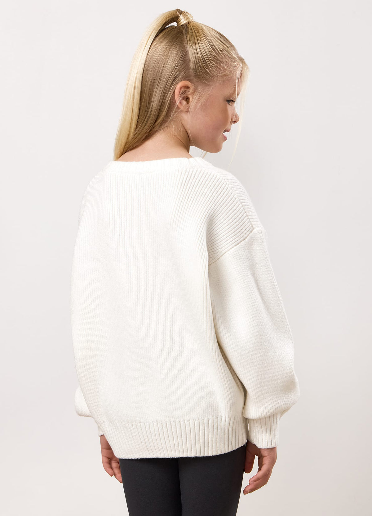 Gym King Kids Knitted Crew - Cream