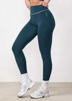 Gym King Knockout Piped Legging - Classic Teal thumbnail