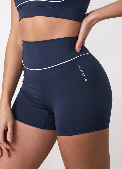Gym King Knockout Piped Short - Indigo Blue