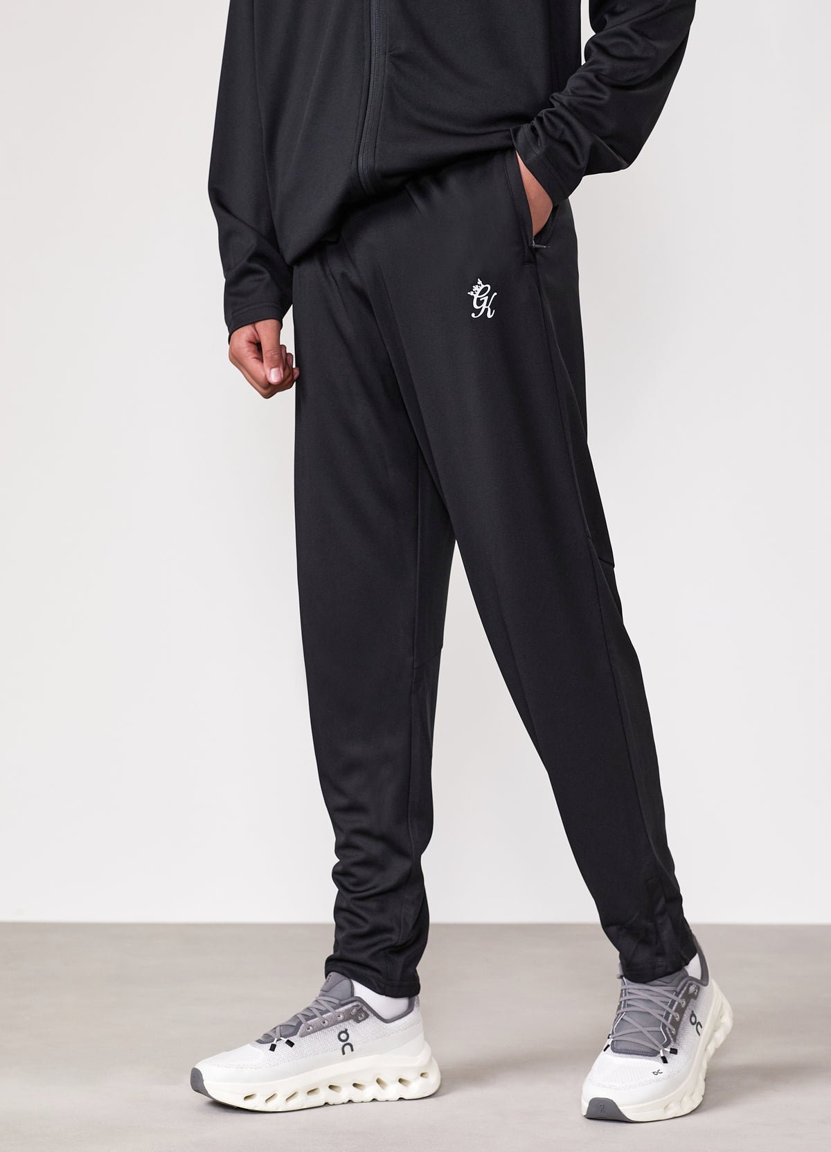 Gym King Older Kids Lightweight Poly Tracksuit Bottom - Black