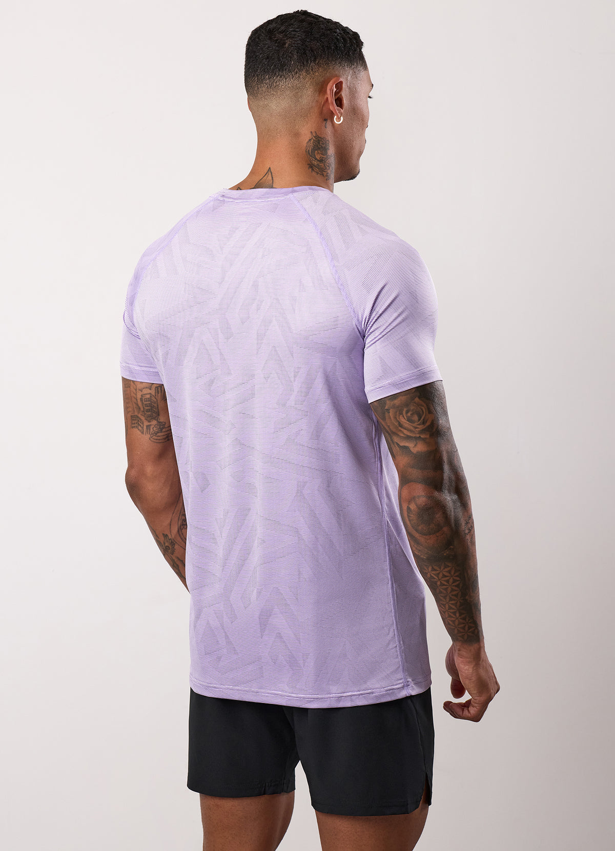 Gym King Limitless Abstract Knit T-Shirt - Violet Sky