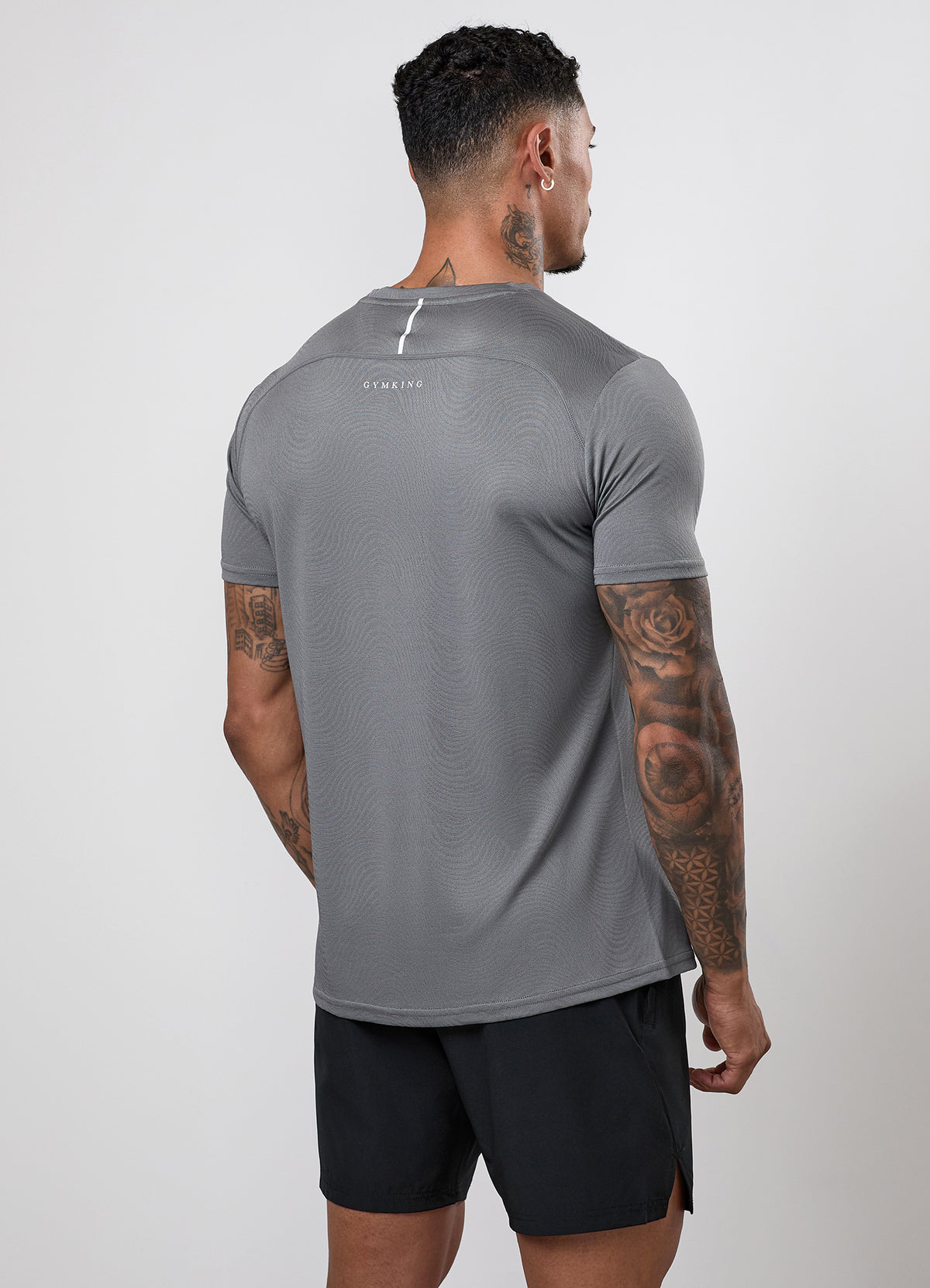 Gym King Limitless Swirl T-Shirt - Gunmetal Grey
